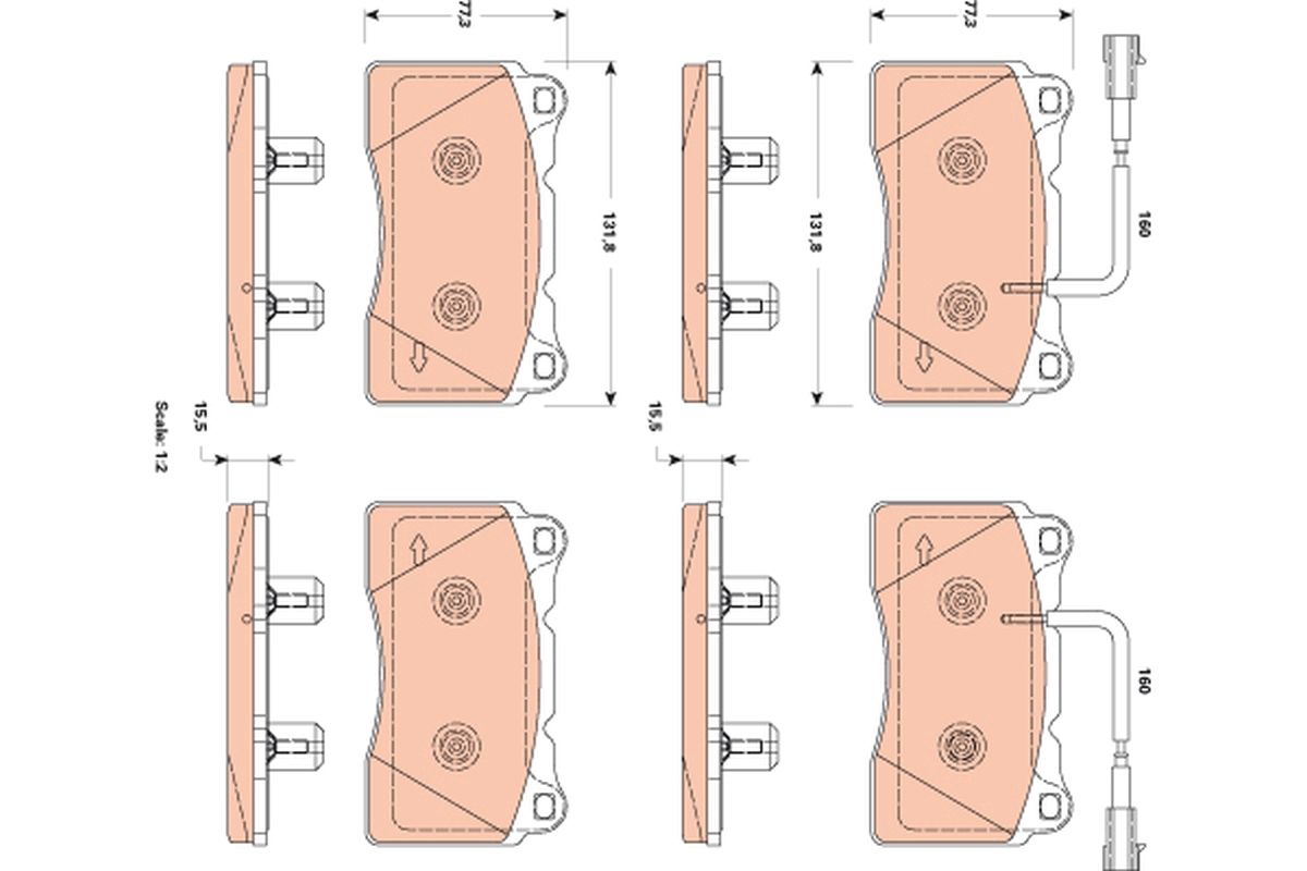 Brake Pad Set, disc brake GDB1888