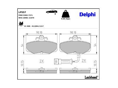 Bremsbelagsatz, Scheibenbremse