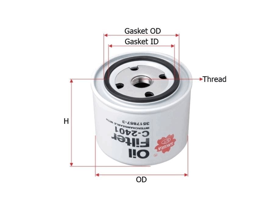 OIL FILTER FITS 3517857 LF3758 - TecDoc 1