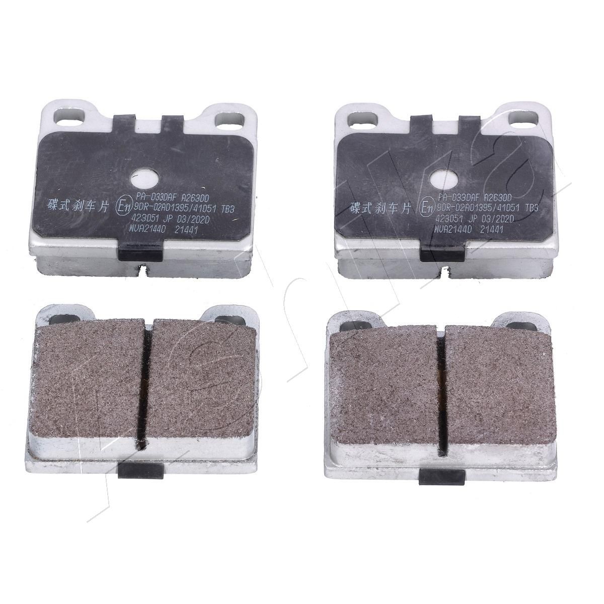 Bremsbelagsatz, Scheibenbremse