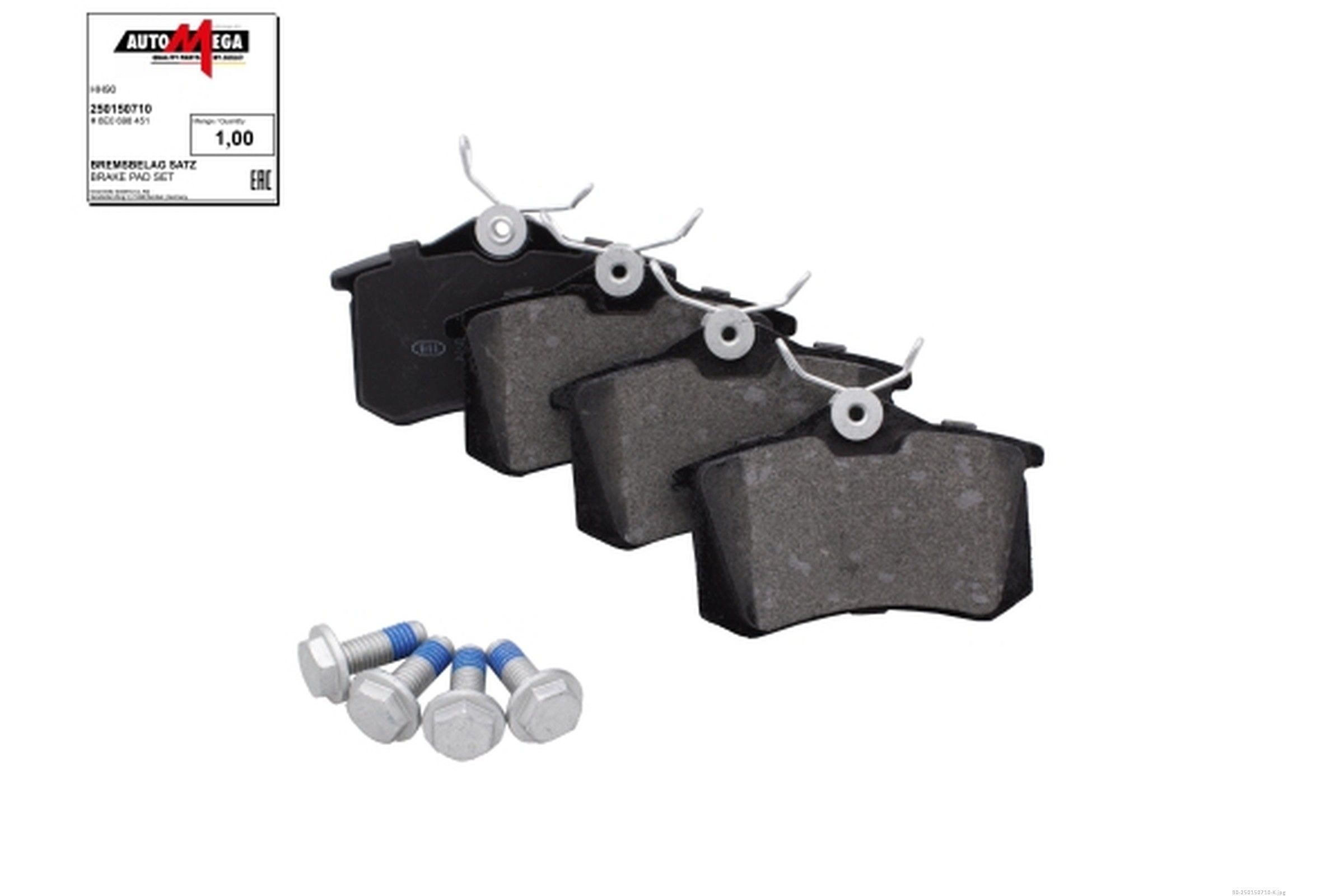 Bremsbelagsatz, Scheibenbremse