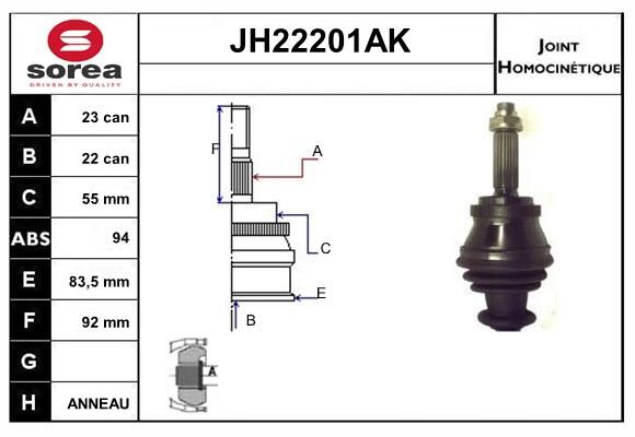 KIT CV JOINT AVEC KR078 - FIESTA