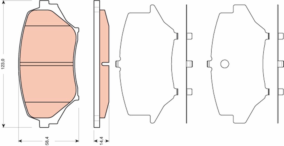 Brake Pad Set, disc brake GDB3401