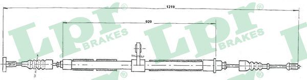 Cable Pull, parking brake C0019B