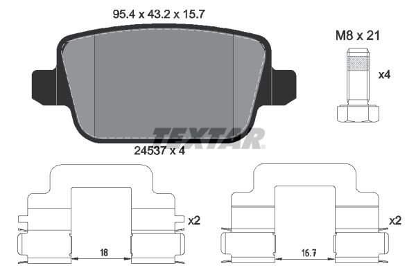 Brake Pad Set, disc brake 2453703