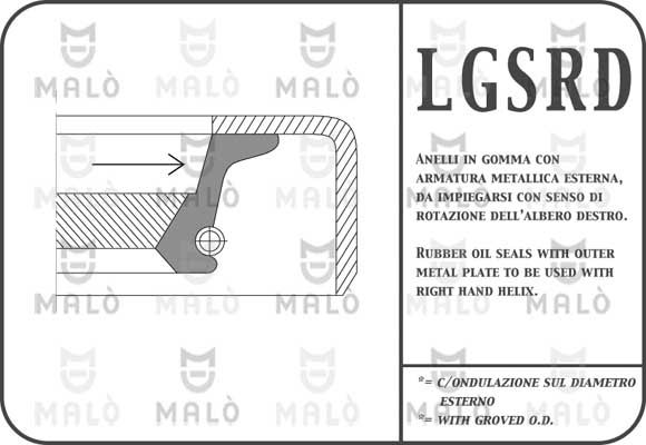 866RDSI AKRON-MALÒ tömítőgyűrű, főtengely