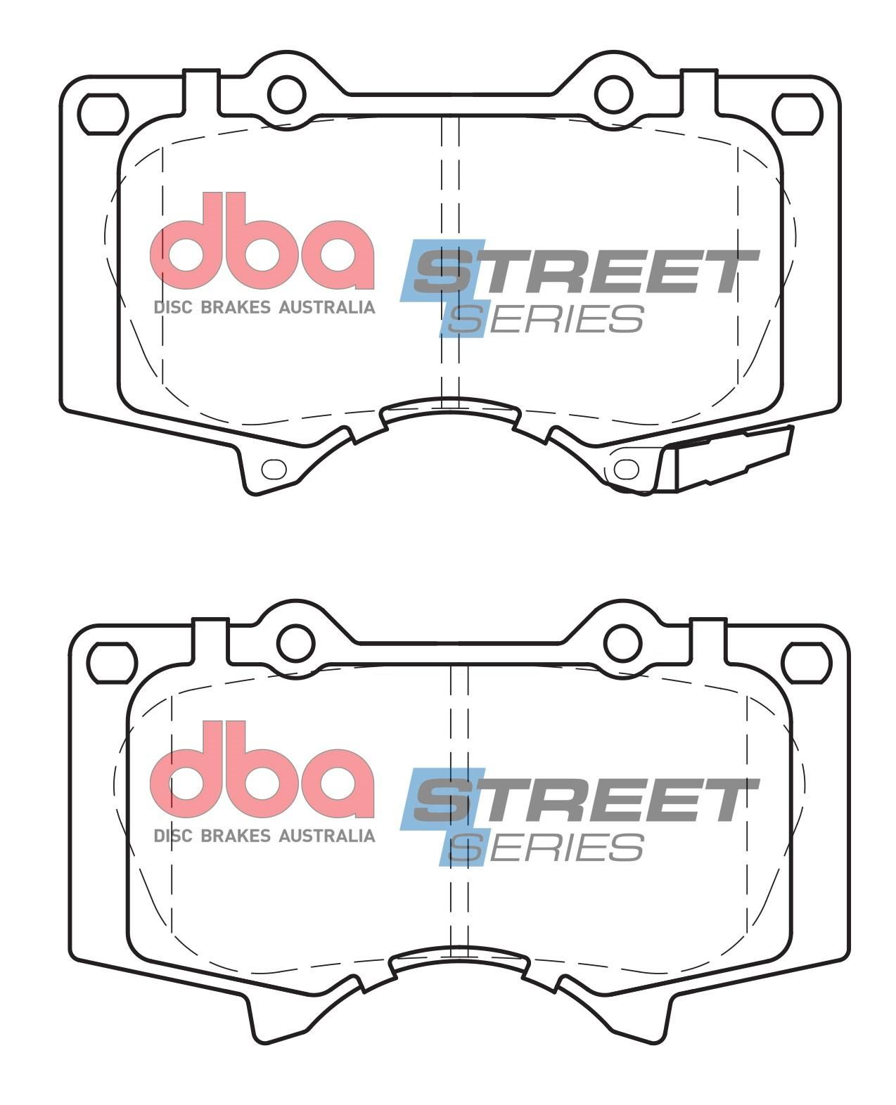 DBA SS STREET SERIES BRAKE PADS [ Lexus/Mitsubishi & Toyota 2003-on 14 F ] - TecDoc Only