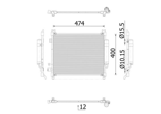 AC 1027 000S MAHLE BEHR kondenzátor, klíma