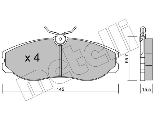 Brake Pad Set, disc brake 22-0198-0