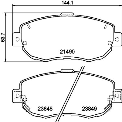 Комплект тормозных колодок, дисковый тормоз 8DB 355 010-151