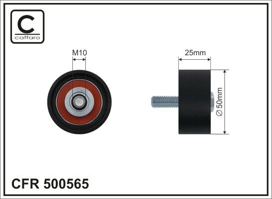 Deflection/Guide Pulley, V-ribbed belt 500565