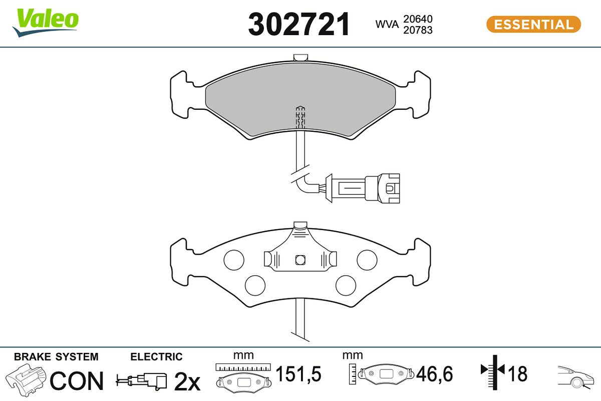 Bremsbelagsatz, Scheibenbremse