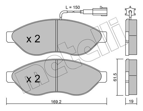 Brake Pad Set, disc brake 22-0708-1