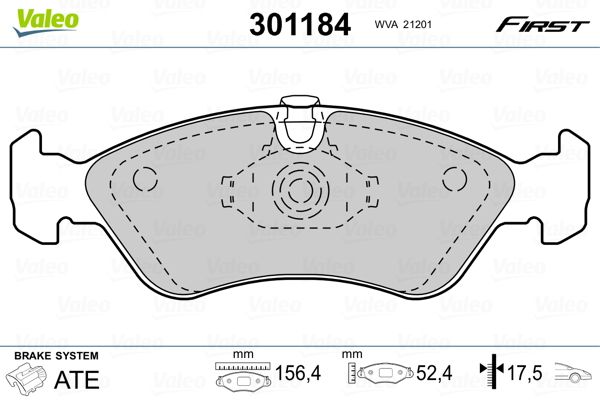 Brake Pad Set, disc brake 301184