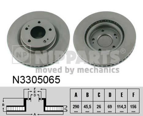 N3305065 NIPPARTS féktárcsa