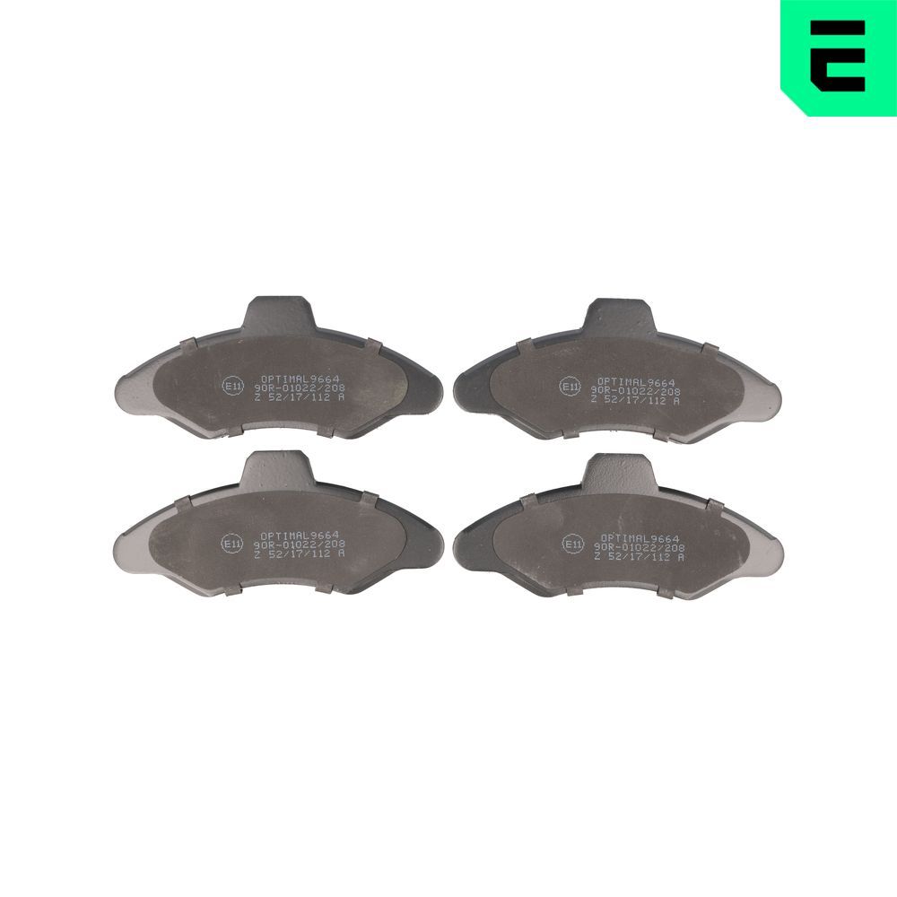 OPTIMAL BP-09664 - Bremsbelagsatz, Scheibenbremse