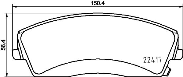 Brake Pad Set, disc brake 8DB 355 025-001