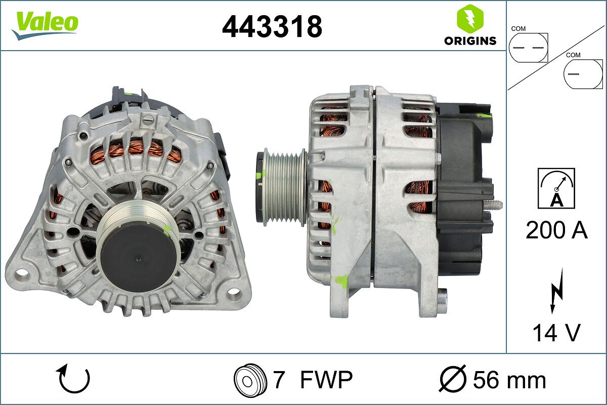 443318 VALEO VALEO ORIGINS NEW OE TECHNOLOGY generátor