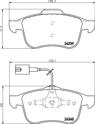 Brake Pad Set, disc brake 8DB 355 006-901