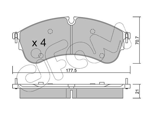 Brake Pad Set, disc brake 822-1174-0