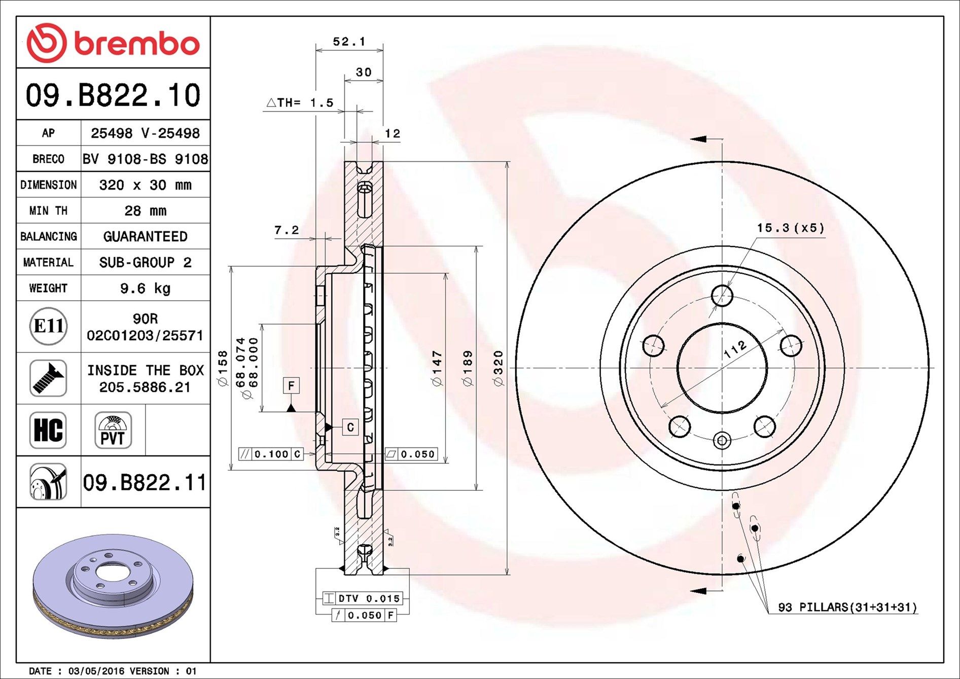 AUDI Q5 2.0 TFSI QUATTRO 09-17 (FRT) - TecDoc 1