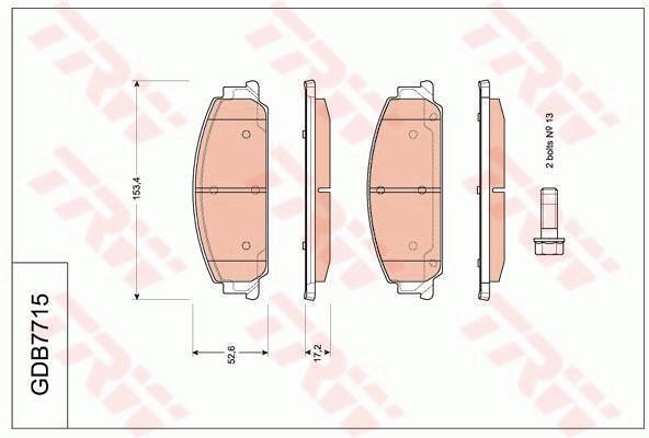 TRW DISC BRAKE PADS - TecDoc Only