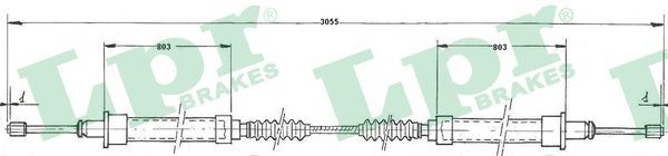 Cable Pull, parking brake C0523B