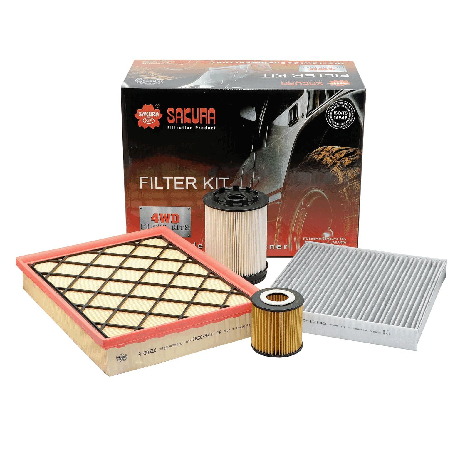 FILTER KIT OIL AIR FUEL CABIN - TecDoc Only