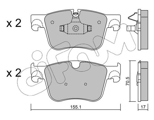 Brake Pad Set, disc brake 822-985-0