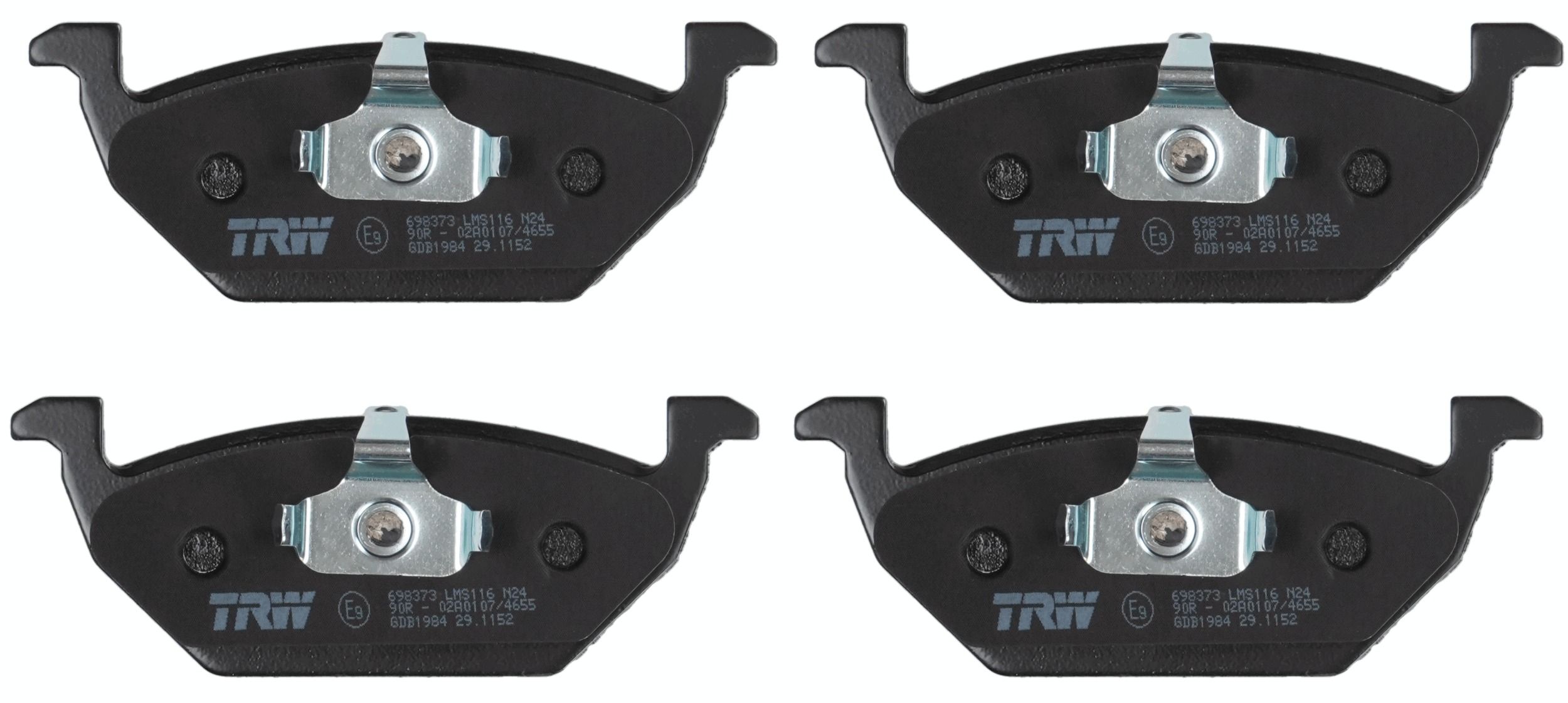 Bremsbelagsatz, Scheibenbremse