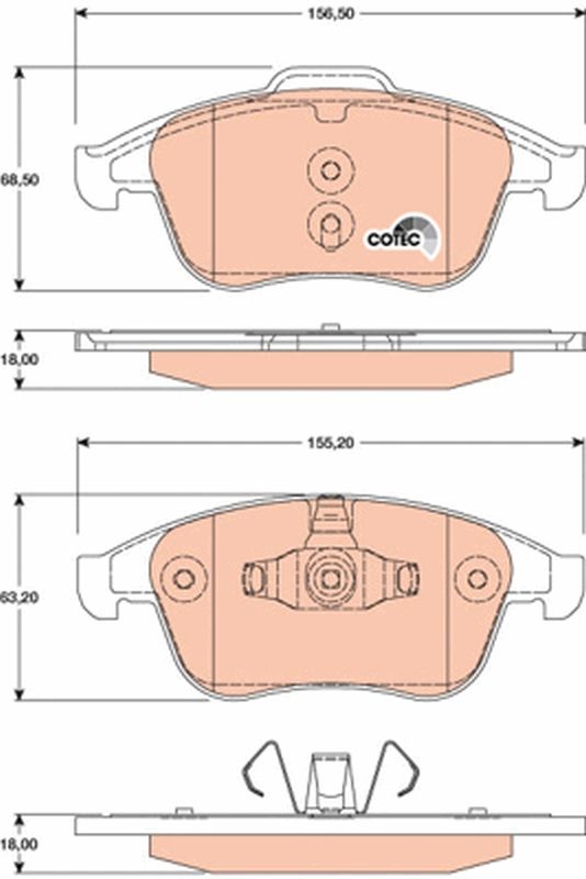 Brake Pad Set, disc brake GDB1808