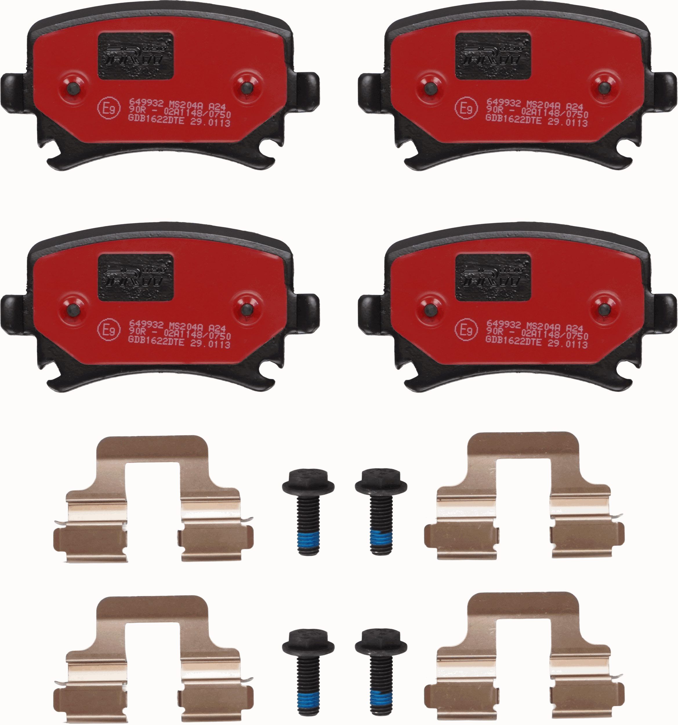 TRW GDB1622DTE - Bremsbelagsatz, Scheibenbremse DTEC