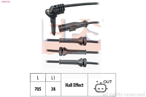 EPS 1.960.102 - Sensor, Raddrehzahl