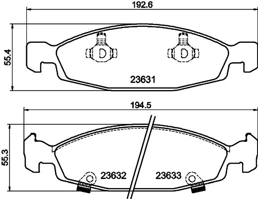 Brake Pad Set, disc brake 8DB 355 009-881