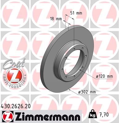 ZIMMERMANN 430.2626.20 - Bremsscheibe COAT Z
