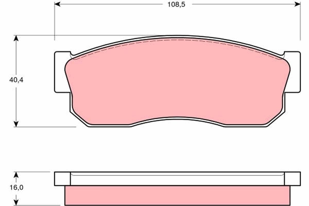 Brake Pad Set, disc brake GDB288