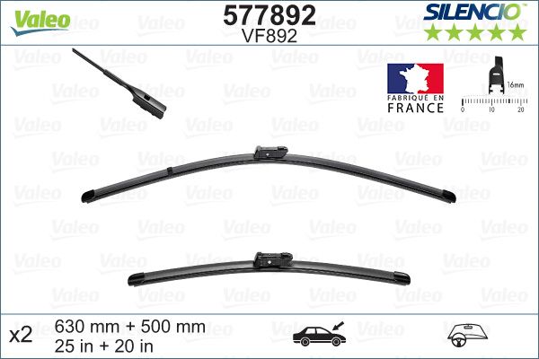 SILENCIO VF892 X2 AUDI A5, A6, Q3,