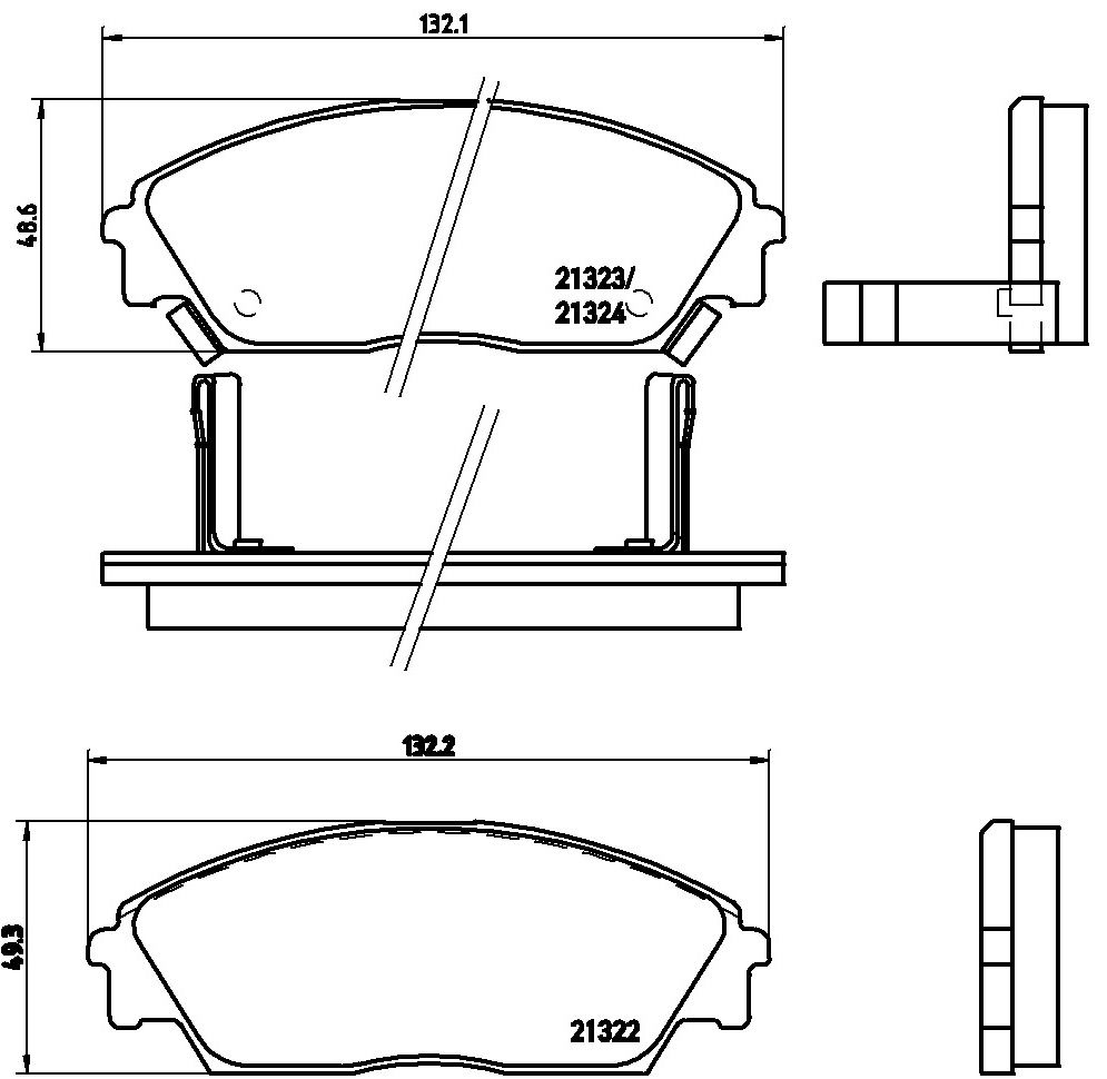 BREMBO P 28 016 - Bremsbelagsatz, Scheibenbremse PRIME LINE