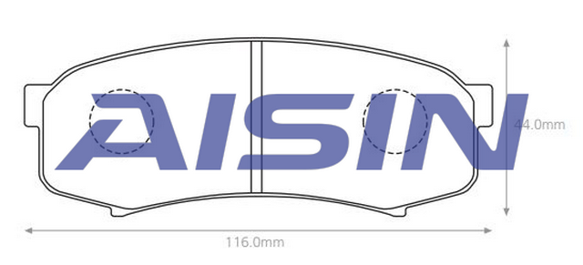 Aisin Brake Pads - Rear - TecDoc 2