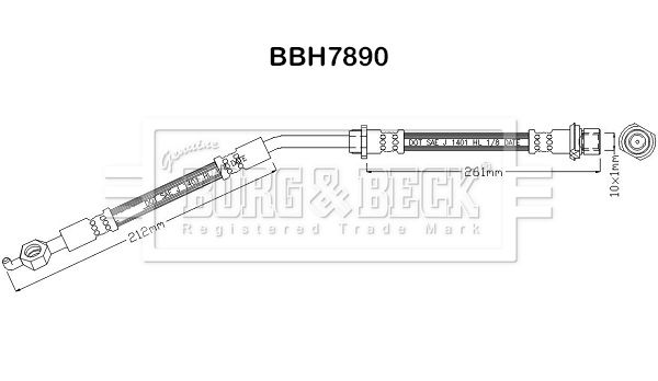 BBH7890 BORG & BECK fékcső