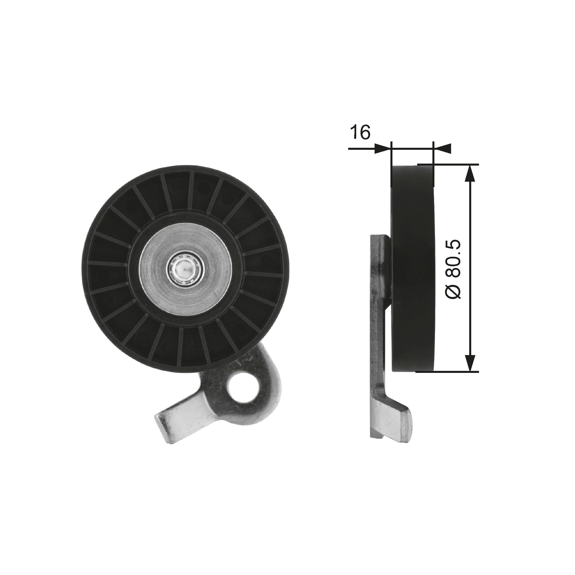 Tensioner Pulley, V-ribbed belt T39060