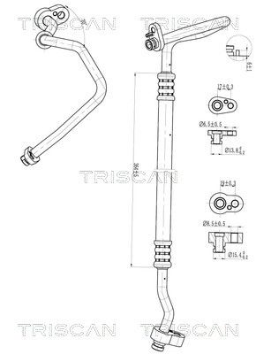 TRISCAN 9010 29028 - Hochdruck-/Niederdruckleitung, Klimaanlage