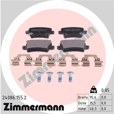 Brake Pad Set, disc brake 24086.155.2