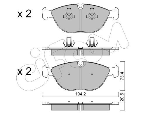 Гальмівні колодки CIFAM 822-828-0
