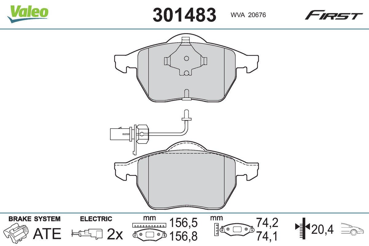 Brake Pad Set, disc brake 301483