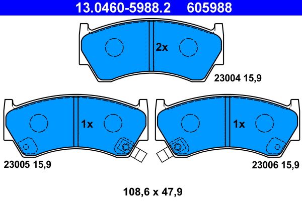 Brake Pad Set, disc brake 13.0460-5988.2