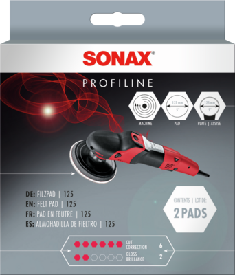 SONAX FilzPad 125 / 2 St&uuml;ck