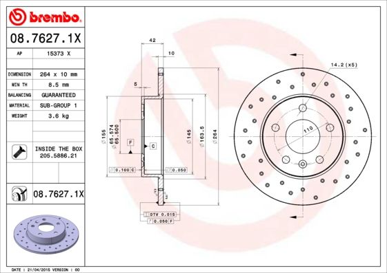 Brake Disc 08.7627.1X