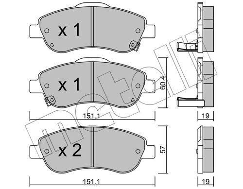 Brake Pad Set, disc brake 22-0789-0