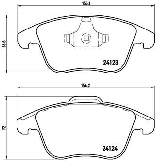 Комплект тормозных колодок, дисковый тормоз P 44 020